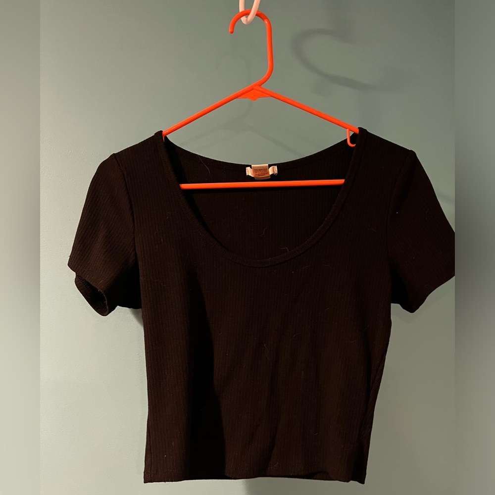 Black Bozzolo Cropped T-Shirt